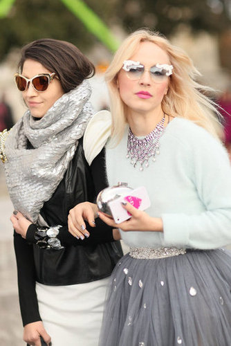 Statement shades, metallic add-ons, and rhinestone jewels gave both of these looks a little more oomph.
Statement shades, metallic add-ons, and rhinestone jewels gave both of these looks a little more oomph.