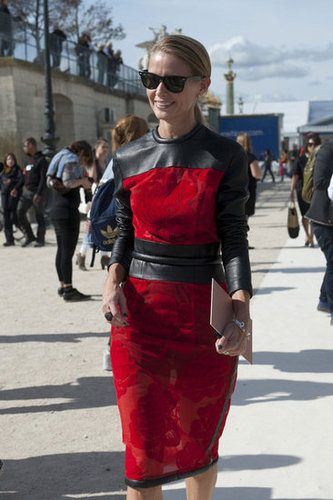 The leather accents gave this floral-embroidered dress an edgy counterpoint.
The leather accents gave this floral-embroidered dress an edgy counterpoint.