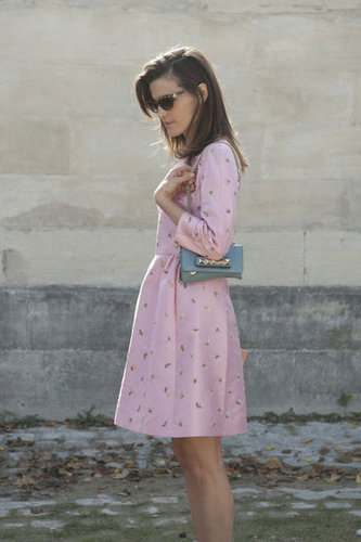 Hanneli Mustaparta showed her sweet side in a floral-adorned petal-pink babydoll dress and a Valentino bag at her side.
Hanneli Mustaparta showed her sweet side in a floral-adorned petal-pink babydoll dress and a Valentino bag at her side.