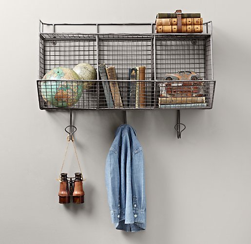 Industrial 3-Bin Wall Shelf Industrial 3-Bin Wall Shelf