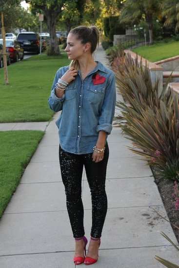 Target Denim Chambray. Express Sequin Leggings. Zara Two Tone Shoes. Band.do Sequin Heart Pin Target Denim Chambray. Express Sequin Leggings. Zara Two Tone Shoes. Band.do Sequin Heart Pin