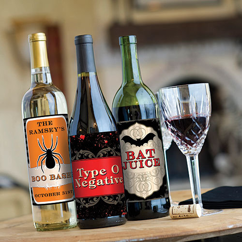 Halloween Wine Bottle Labels Halloween Wine Bottle Labels