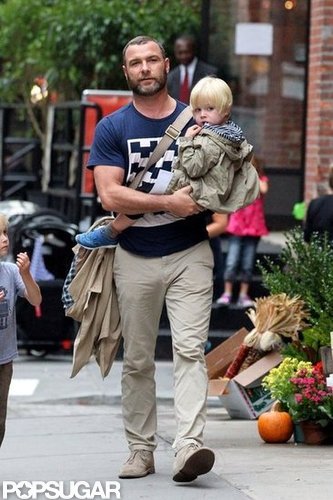 Liev Schreiber made his way down the sidewalk with Kai Schreiber.
Liev Schreiber made his way down the sidewalk with Kai Schreiber.