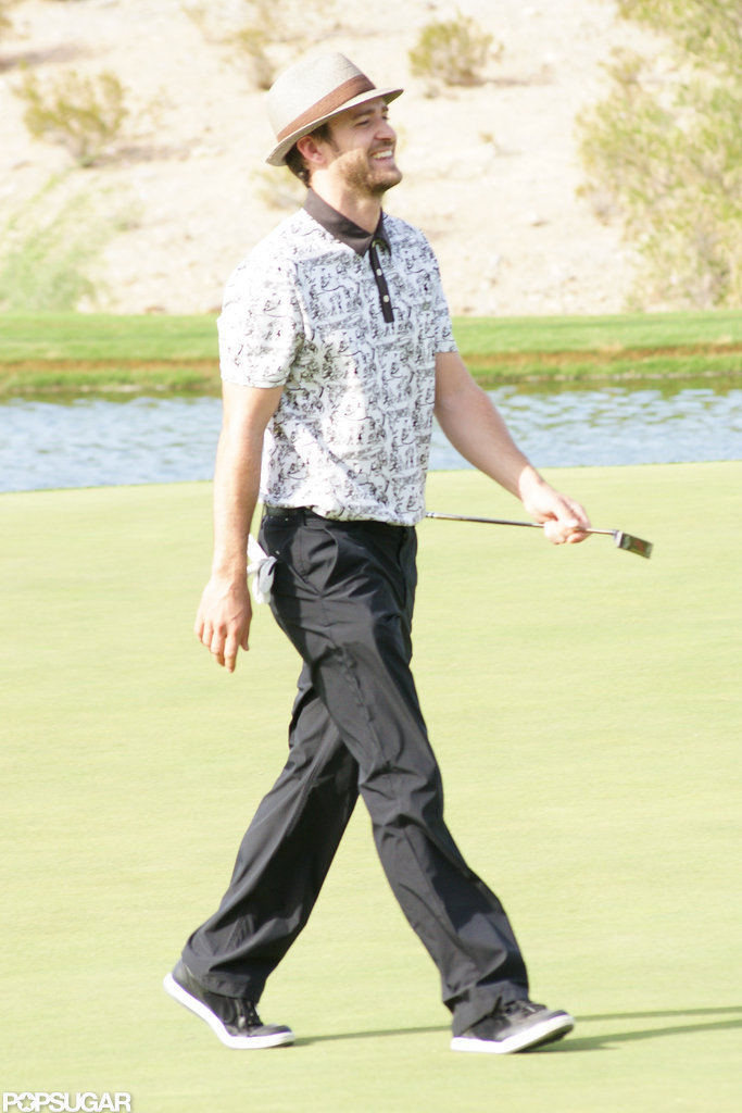 Justin Timberlake laughed on the golf course. Justin Timberlake laughed on the golf course.