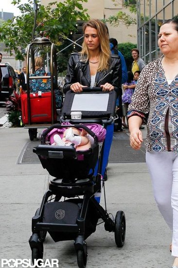 Jessica Alba made her way out of a hotel in NYC with baby Haven Warren in tow.
Jessica Alba made her way out of a hotel in NYC with baby Haven Warren in tow.