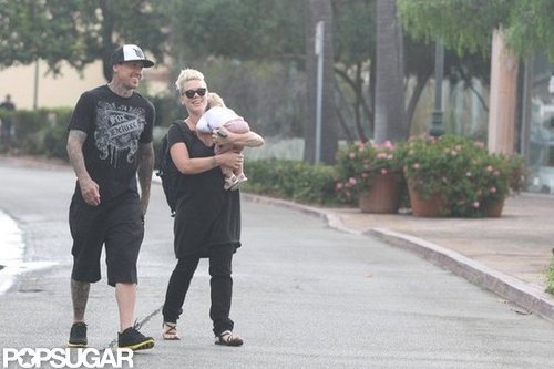 Pink Fits in Some Family Fun Between Intense Workouts Pink Fits in Some Family Fun Between Intense Workouts