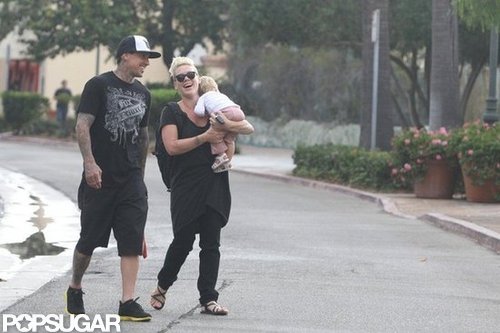 Pink Fits in Some Family Fun Between Intense Workouts Pink Fits in Some Family Fun Between Intense Workouts