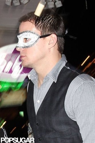 Channing Tatum wore a mask to his bar Saints and Sinners.
Channing Tatum wore a mask to his bar Saints and Sinners.