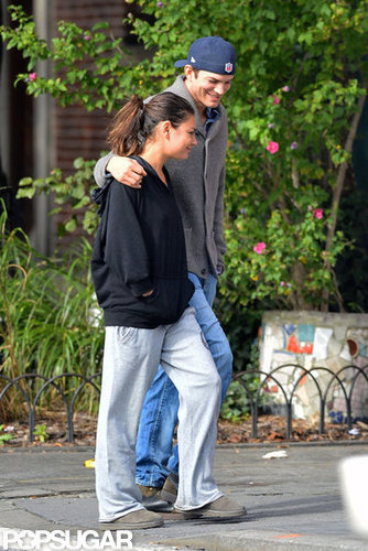 Ashton and His Sexy Girlfriend, Mila, Share a Smiley Coffee Date Ashton and His Sexy Girlfriend, Mila, Share a Smiley Coffee Date