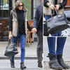 Olivia Palermo Wearing Fur Vest in NYC