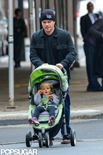 Matt Damon and His Daughter Stella Bundle Up For a Stroll in NYC Matt Damon and His Daughter Stella Bundle Up For a Stroll in NYC
