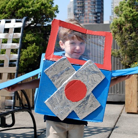 How to Make a Cardboard Box Airplane Costume