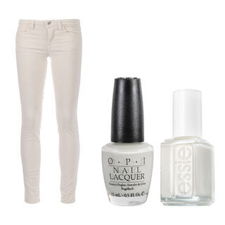 J Brand White Jeans and White Nail Polish Trend: Shop Our Top 5 White Nail Polishes