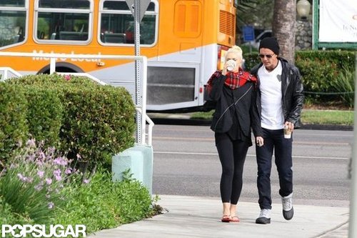 Gwen Stefani and Gavin Rossdale stuck together while making a Starbucks stop.
Gwen Stefani and Gavin Rossdale stuck together while making a Starbucks stop.