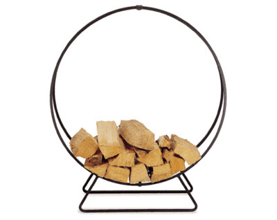 Go architectural and contemporary with the In and Out Lifestyles Firewood Hoop ($112).
Go architectural and contemporary with the In and Out Lifestyles Firewood Hoop ($112).