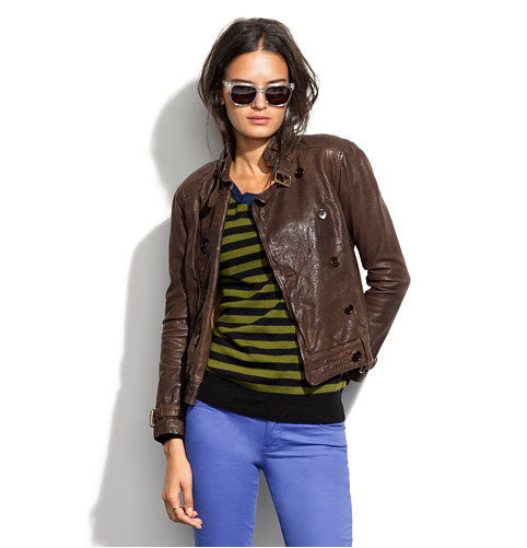 We're head over heels for Madewell's Belted Leather Bomber ($498) — the rich brown shade looks great with everything, and the ruggedly worn-in leather looks like you've had it for ages.
We're head over heels for Madewell's Belted Leather Bomber ($498) — the rich brown shade looks great with everything, and the ruggedly worn-in leather looks like you've had it for ages.