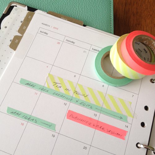 Washi Tape Calendar