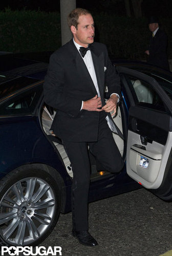 Prince William wore a tux to The October Club dinner in London.
Prince William wore a tux to The October Club dinner in London.