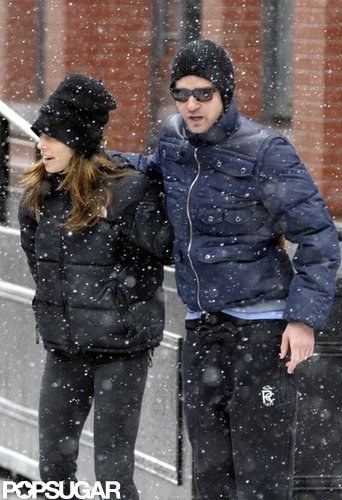 Justin Timberlake and Jessica Biel braved the NYC snow in February 2010.
Justin Timberlake and Jessica Biel braved the NYC snow in February 2010.