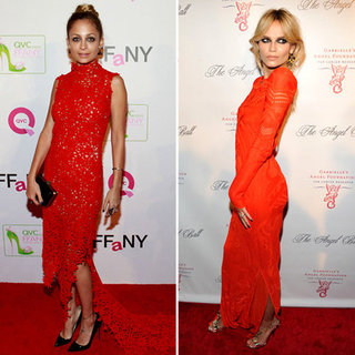 Nicole Richie in Bright Red Dress 2012 | Pictures