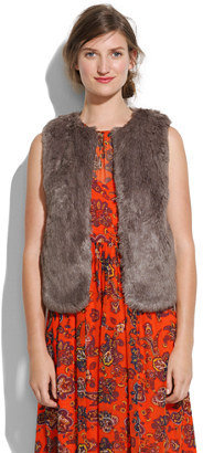 We love the subtle slate-gray hue of Madewell's Faux-Fur Vest ($118).
We love the subtle slate-gray hue of Madewell's Faux-Fur Vest ($118).