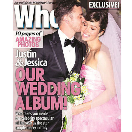 See Jessica Biel's Pink Giambattista Valli Wedding Dress!