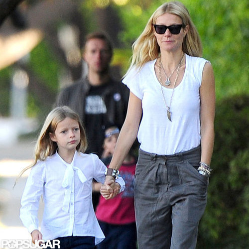 Gwyneth Does the School Run With Chris and the Kids Before Voting Gwyneth Does the School Run With Chris and the Kids Before Voting