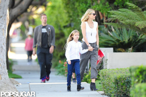 Gwyneth Paltrow and her family walked to school in LA.
Gwyneth Paltrow and her family walked to school in LA.