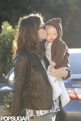 Jennifer Garner planted a kiss on 8-month-old Samuel at Brentwood Country Mart in LA in October 2012.
Jennifer Garner planted a kiss on 8-month-old Samuel at Brentwood Country Mart in LA in October 2012.