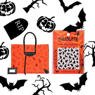 DIY Halloween Nail Art With Nail Stickers and Nail Polish