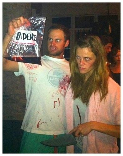 Brooklyn Decker and Andy Roddick looked like they were up to no good in their creepy costumes.
Source: Twitter user BrooklynDecker
Brooklyn Decker and Andy Roddick looked like they were up to no good in their creepy costumes.
Source: Twitter user BrooklynDecker