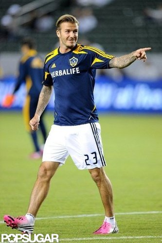 David Beckham playing with the Galaxy.
David Beckham playing with the Galaxy.