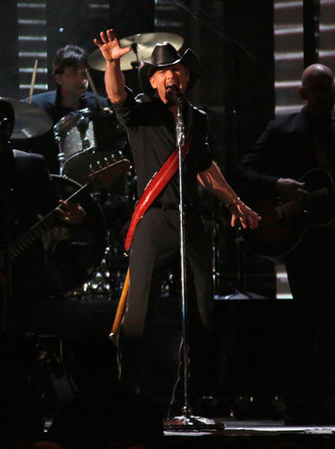 Tim McGraw was on stage at the at the Country Music Association Awards in Nashville.
Tim McGraw was on stage at the at the Country Music Association Awards in Nashville.