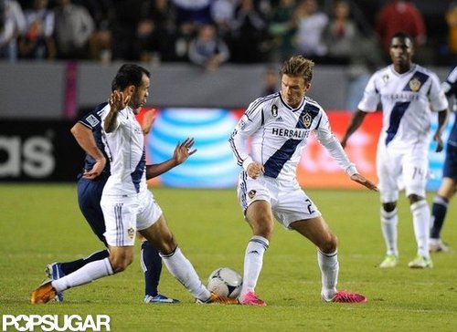 David Beckham played in LA with the Galaxy.
David Beckham played in LA with the Galaxy.