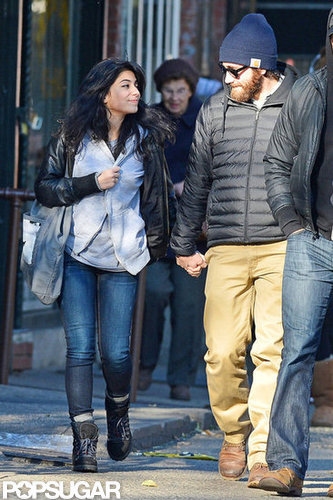 Jake Gyllenhaal and a female friend held hands as they walked around NYC.
Jake Gyllenhaal and a female friend held hands as they walked around NYC.