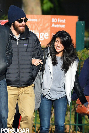 Jake Gyllenhaal's female friend hung onto his arm in NYC.
Jake Gyllenhaal's female friend hung onto his arm in NYC.