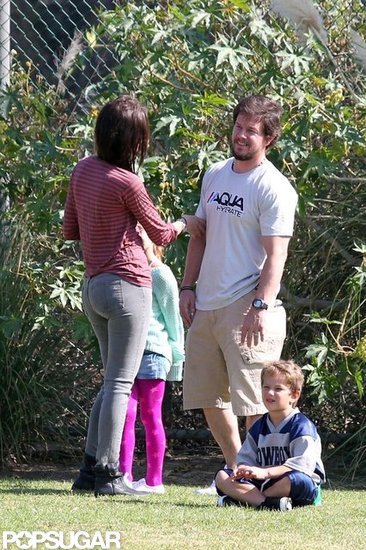 Mark Wahlberg spent the day with his family at his son's football game in LA.
Mark Wahlberg spent the day with his family at his son's football game in LA.