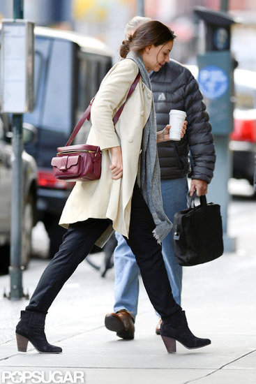 Katie Holmes stopped for a coffee in NYC. Katie Holmes stopped for a coffee in NYC.