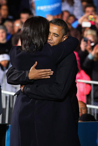 At his final campaign rally, Barack Obama had the support of wife Michelle.
At his final campaign rally, Barack Obama had the support of wife Michelle.