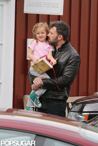 Ben Affleck carried Seraphina Affleck to breakfast in LA.
Ben Affleck carried Seraphina Affleck to breakfast in LA.