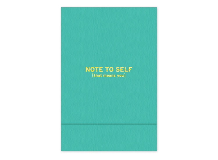 I'm such a sucker for giving and getting notebooks, and quite frankly, I'm an equal opportunist when it comes to the kind I like most. This time around, I'm stocking up on Knock Knock's Note to Self pocket notebook ($6) for myself (and to give as stocking stuffer one-offs). It's cute, quirky, and the perfect size for making lists.
— Marisa Tom, associate editor
I'm such a sucker for giving and getting notebooks, and quite frankly, I'm an equal opportunist when it comes to the kind I like most. This time around, I'm stocking up on Knock Knock's Note to Self pocket notebook ($6) for myself (and to give as stocking stuffer one-offs). It's cute, quirky, and the perfect size for making lists.
— Marisa Tom, associate editor