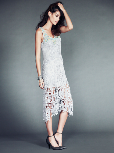 This is the kind of dress — Free People Debbie's Limited Edition Dress ($500), to be exact — that I'd never get tired of, especially in light of the Winter white craze. The crochet and lace detail is dynamic enough to keep a casual knit sweater on top interesting, and in the warmer months, it can be worn as is.
— Marisa Tom, associate editor
This is the kind of dress — Free People Debbie's Limited Edition Dress ($500), to be exact — that I'd never get tired of, especially in light of the Winter white craze. The crochet and lace detail is dynamic enough to keep a casual knit sweater on top interesting, and in the warmer months, it can be worn as is.
— Marisa Tom, associate editor