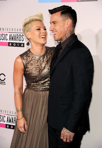Pink and Carey Hart were hand in hand at the American Music Awards.
Pink and Carey Hart were hand in hand at the American Music Awards.