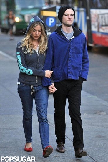 Sienna Miller and Tom Sturridge held hands while out together in NYC.
Sienna Miller and Tom Sturridge held hands while out together in NYC.