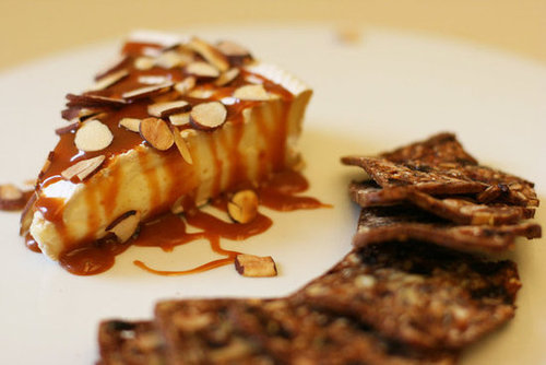 Brie With Caramel and Almonds Brie With Caramel and Almonds