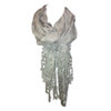 Silver Marble Fringe Scarf