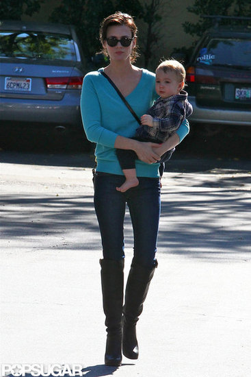 January Jones Steps Out With Xander and New Brunette Locks January Jones Steps Out With Xander and New Brunette Locks