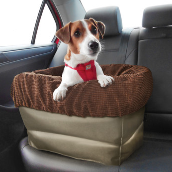 Your pooch doesn't need to bounce around in the backseat on a bumpy ride. He can go places in comfort with this Air Ride Booster Seat ($80).
Your pooch doesn't need to bounce around in the backseat on a bumpy ride. He can go places in comfort with this Air Ride Booster Seat ($80).