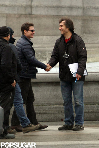Tom Cruise was greeted on his All You Need Is Kill set in London.
Tom Cruise was greeted on his All You Need Is Kill set in London.
