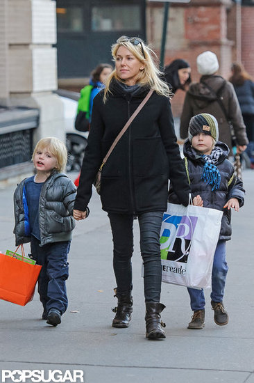 Naomi Watts walked with Sasha Schreiber and Kai Schreiber.
Naomi Watts walked with Sasha Schreiber and Kai Schreiber.